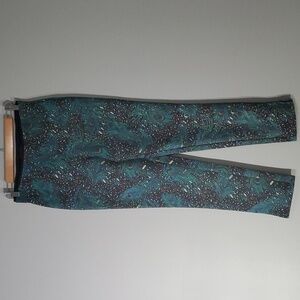 Rara Avis pants womens size 6 green blue peacock artsy pull-on leggings …